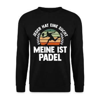 Tennis Padelspieler Padel - Unisex Pullover - Schwarz - Vorne - Alina (178cm) & Michal (187cm)