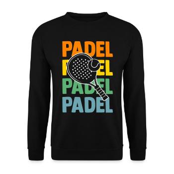 Tennis Padelspieler Padel - Unisex Pullover - Schwarz - Vorne - Alina (178cm) & Michal (187cm)