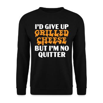 I would give up grilled cheese, but I'm k - Unisex Sweatshirt - black - Front - Alina (178cm) & Michal (187cm)