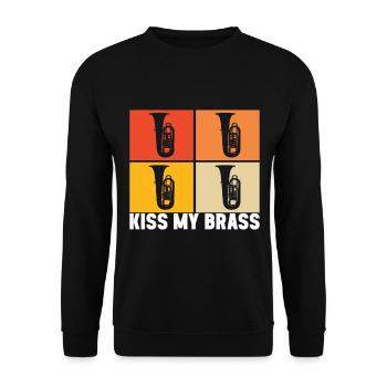 Tuba tuba player - Unisex Sweatshirt - black - Front - Alina (178cm) & Michal (187cm)