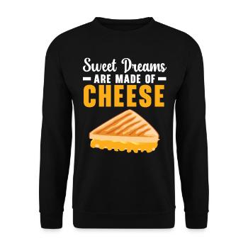 Sweet dreams are made of cheese Grilled cheese - Unisex Sweatshirt - black - Front - Alina (178cm) & Michal (187cm)