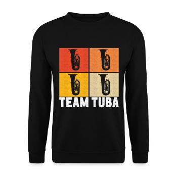 Tuba tuba player - Unisex Sweatshirt - black - Front - Alina (178cm) & Michal (187cm)