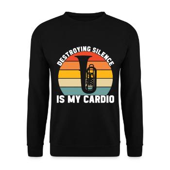 Tuba tuba player - Unisex Sweatshirt - black - Front - Alina (178cm) & Michal (187cm)