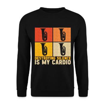Tuba tuba player - Unisex Sweatshirt - black - Front - Alina (178cm) & Michal (187cm)