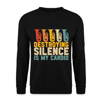 Tuba tuba player - Unisex Sweatshirt - black - Front - Alina (178cm) & Michal (187cm)
