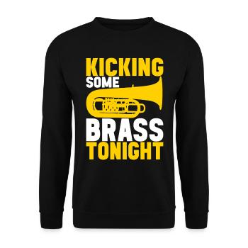 Tuba tuba player - Unisex Sweatshirt - black - Front - Alina (178cm) & Michal (187cm)