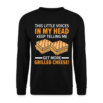 Voices in my head telling me that I am - Unisex Sweatshirt - black - Front - Alina (178cm) & Michal (187cm)