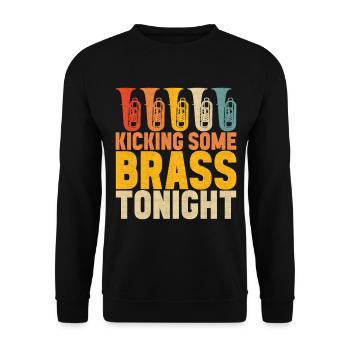 Tuba tuba player - Unisex Sweatshirt - black - Front - Alina (178cm) & Michal (187cm)