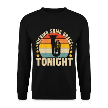 Tuba tuba player - Unisex Sweatshirt - black - Front - Alina (178cm) & Michal (187cm)