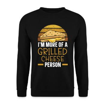I'm more of a grilled cheese type Grilled cheese - Unisex Sweatshirt - black - Front - Alina (178cm) & Michal (187cm)