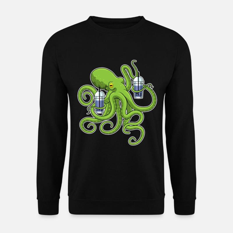 Octopus Bubble tea - Sweat-shirt Unisexe - noir