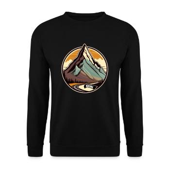 Mountain hiking - Unisex Sweatshirt - black - Front - Alina (178cm) & Michal (187cm)