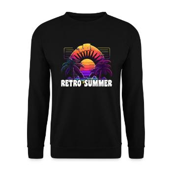 Retro Summer - Unisex Sweatshirt - black - Front - Alina (178cm) & Michal (187cm)