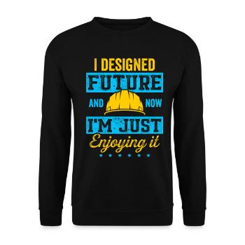 Architekt im Ruhestand Architektur im Ruhestand - Unisex Pullover - Schwarz - Vorne - Alina (178cm) & Michal (187cm)