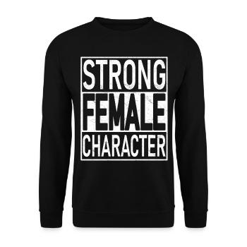 Strong Female Character - Unisex Sweatshirt - black - Front - Alina (178cm) & Michal (187cm)