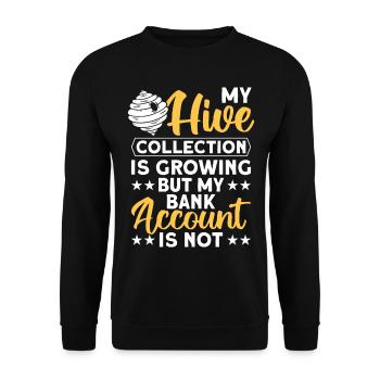 Beekeepers Bees Honey bees Beekeeping - Unisex Sweatshirt - black - Front - Alina (178cm) & Michal (187cm)