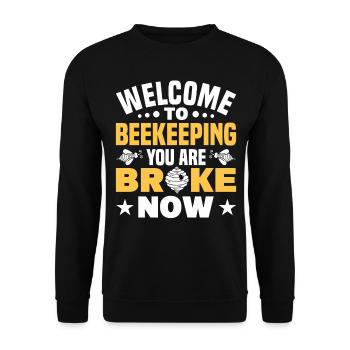 Beekeepers Bees Honey bees Beekeeping - Unisex Sweatshirt - black - Front - Alina (178cm) & Michal (187cm)