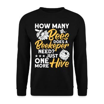 Beekeepers Bees Honey bees Beekeeping - Unisex Sweatshirt - black - Front - Alina (178cm) & Michal (187cm)