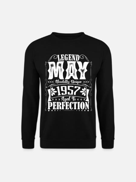 Mai 1957. Geburtstag Mai 1957. Geschenk Mai 1957. - Unisex Pullover - Schwarz
