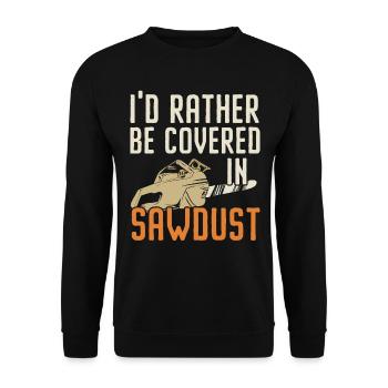 Je préférerais être recouvert d’épingle d’arbre à sciure de bois - Sweat-shirt Unisexe - noir - Devant - Alina (178cm) & Michal (187cm)