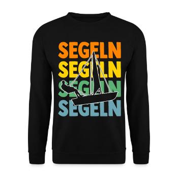 Segelboot Segler Segeln - Unisex Pullover - Schwarz - Vorne - Alina (178cm) & Michal (187cm)