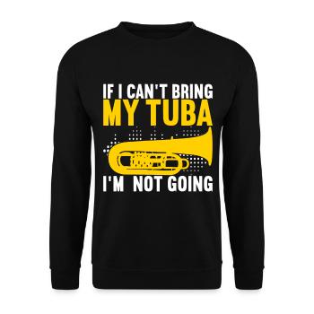 Tuba tuba player - Unisex Sweatshirt - black - Front - Alina (178cm) & Michal (187cm)