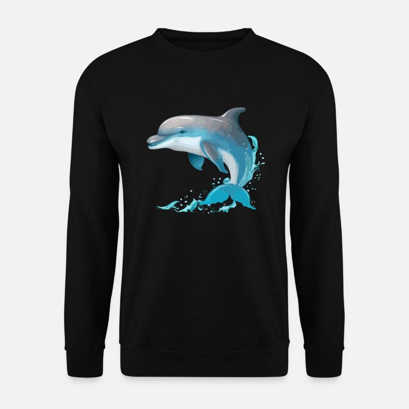Delfin - Unisex Pullover - Schwarz