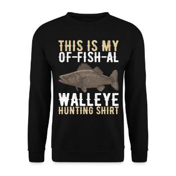 Pêcheurs à la ligne de pêche au doré jaune - Sweat-shirt Unisexe - noir - Devant - Alina (178cm) & Michal (187cm)