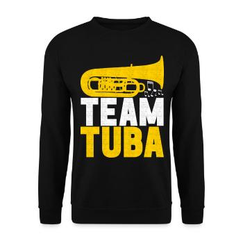 Tuba tuba player - Unisex Sweatshirt - black - Front - Alina (178cm) & Michal (187cm)