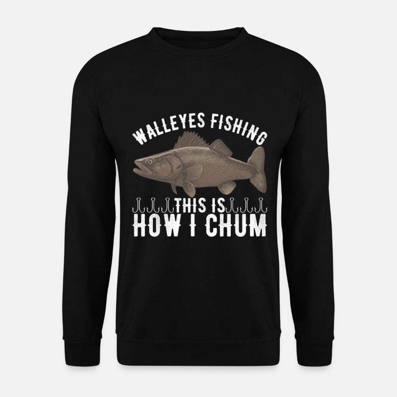 Walleye Fishing Angler - Unisex Pullover - Schwarz