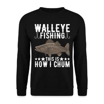 Pêcheurs à la ligne de pêche au doré jaune - Sweat-shirt Unisexe - noir - Devant - Alina (178cm) & Michal (187cm)