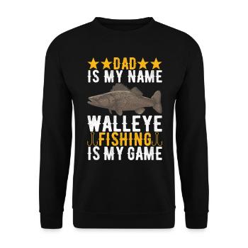 Pêcheurs à la ligne de pêche au doré jaune - Sweat-shirt Unisexe - noir - Devant - Alina (178cm) & Michal (187cm)