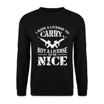 Guns Pistol Lover Gun Owner Shooting - Unisex Sweatshirt - black - Front - Alina (178cm) & Michal (187cm)