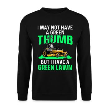 Lawn Mower Mowing Landscaping Landscaper - Unisex Sweatshirt - black - Front - Alina (178cm) & Michal (187cm)