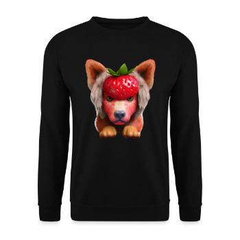 Chien fraise - Sweat-shirt Unisexe - noir - Devant - Alina (178cm) & Michal (187cm)