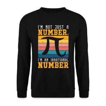 Pi Tag Retro Mathématiques Pi Symbol Mathématiques Nombre - Sweat-shirt Unisexe - noir - Devant - Alina (178cm) & Michal (187cm)