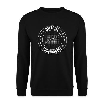 Official Trombonist Trombone Player Musician Tromb - Unisex Pullover - Schwarz - Vorne - Alina (178cm) & Michal (187cm)