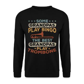 Les meilleurs grands-pères jouent au trombone Trombone Best Gran - Sweat-shirt Unisexe - noir - Devant - Alina (178cm) & Michal (187cm)