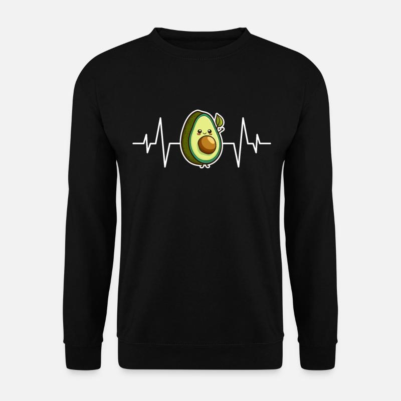Avocado heartbeat - Unisex Sweatshirt - black