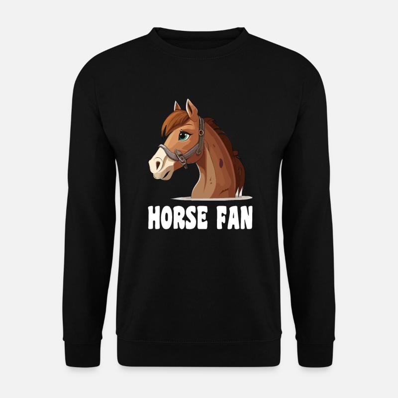 Pferd comic cartoon style - Unisex Pullover - Schwarz