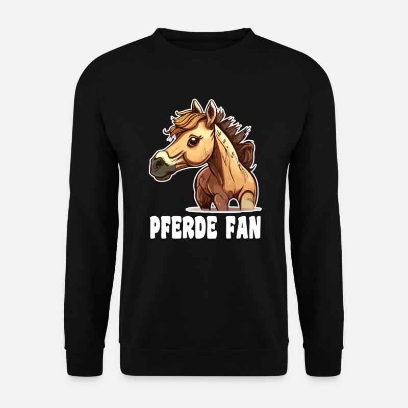 Pferd comic cartoon style - Unisex Pullover - Schwarz