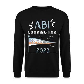 ABI looking for freedom - Unisex Pullover - Schwarz - Vorne - Alina (178cm) & Michal (187cm)