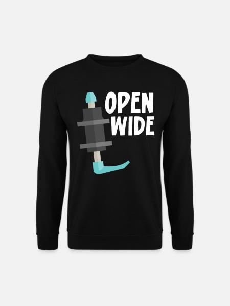 Open Wide Krankenschwester Anästhesie Anästhesist - Unisex Pullover - Schwarz