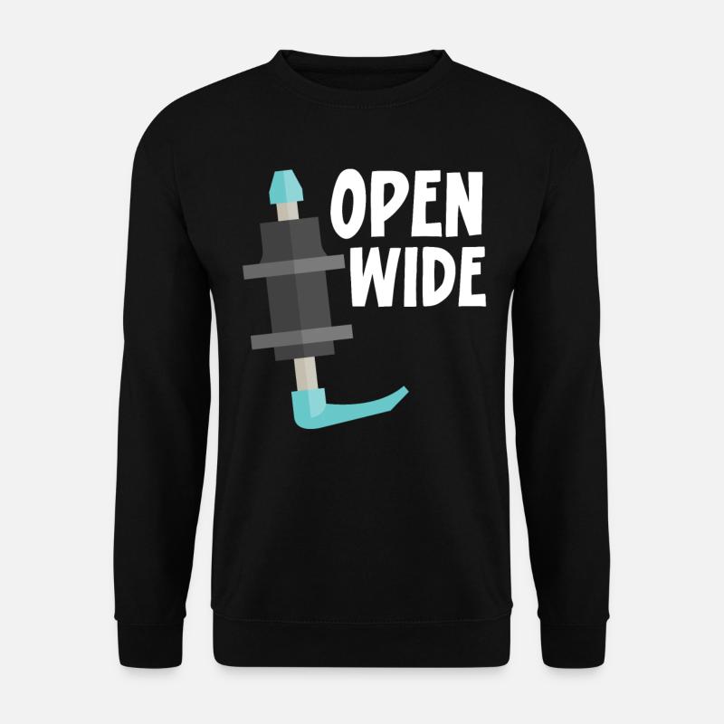 Open Wide Krankenschwester Anästhesie Anästhesist - Unisex Pullover - Schwarz