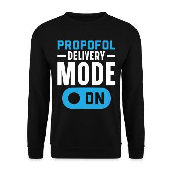 Propofol delivery mode on anesthesia anaesthetist - Unisex Sweatshirt - black - Front - Alina (178cm) & Michal (187cm)