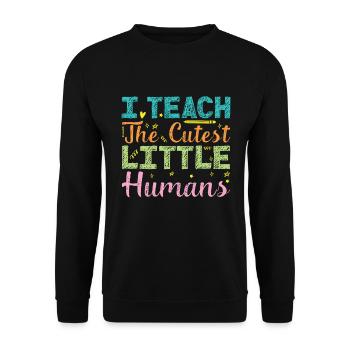 Enseignante éducatrice en éducation de la petite enfance - Sweat-shirt Unisexe - noir - Devant - Alina (178cm) & Michal (187cm)