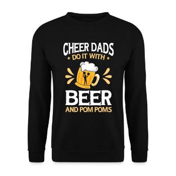 Cheerleader Proud Cheer Dad Cheerleading Beer - Unisex Sweatshirt - black - Front - Alina (178cm) & Michal (187cm)