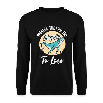 Journée mondiale de la conservation des baleines bleues Animaux marins - Sweat-shirt Unisexe - noir - Devant - Alina (178cm) & Michal (187cm)