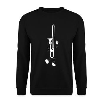 Trombone Player Trombonist Trombone Musician Tromb - Unisex Sweatshirt - black - Front - Alina (178cm) & Michal (187cm)