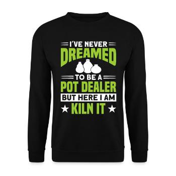 Poterie Töpfern Töpfer Töpferei - Sweat-shirt Unisexe - noir - Devant - Alina (178cm) & Michal (187cm)